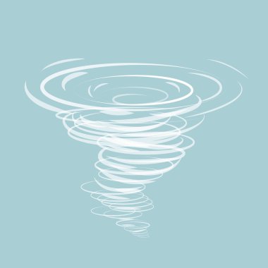 Tornado vektör simgesi mavi zemin üzerine