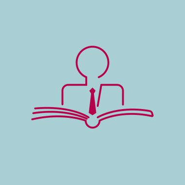 Vektör çizilmiş simge. Mavi arka planda yalıtılmış.