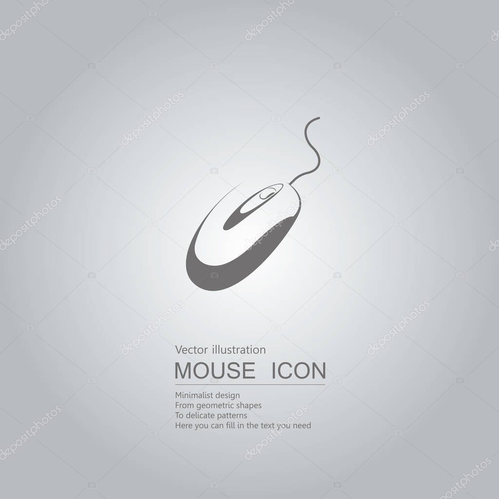 Mouse creative design. Isolated on grey background