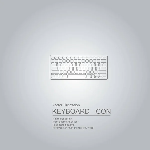 Teclado Dibujado Vectorial Aislado Sobre Fondo Gris — Vector de stock