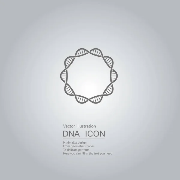 Design Ícone Dna Isolado Sobre Fundo Cinzento —  Vetores de Stock