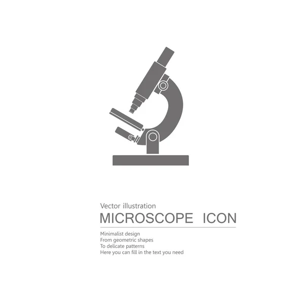 Microscópio Vetorial Desenhado Isolado Sobre Fundo Branco —  Vetores de Stock