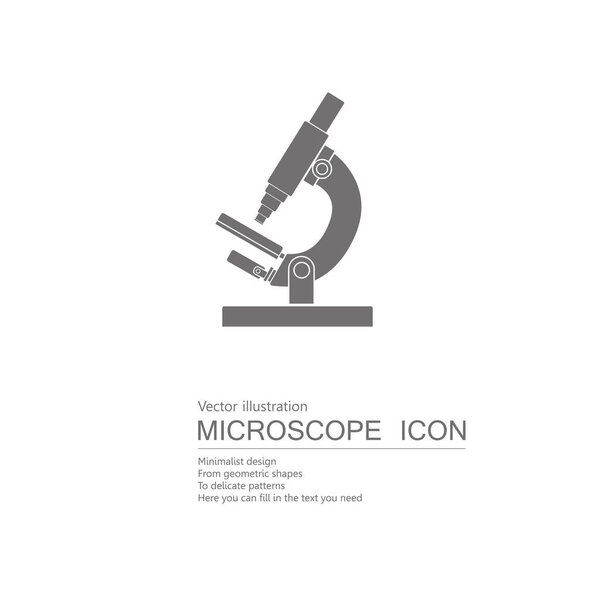 Vector drawn microscope. Isolated on white background.