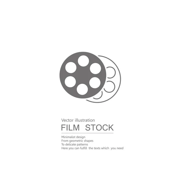 Vektor Ritad Film Kopia Isolerad Vit Bakgrund — Stock vektor