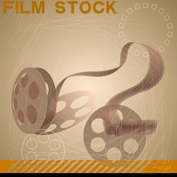 Vektor Ritad Film Kopia Design Retrostil — Stock vektor