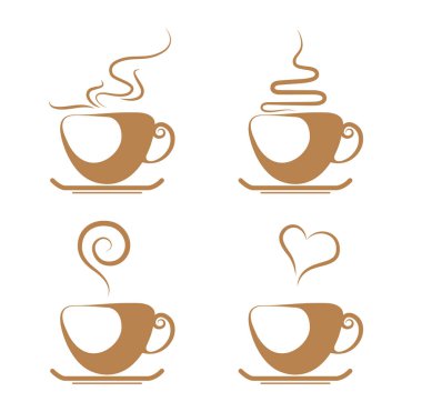 Vektör kahve çekti. Beyaz arkaplanda izole.