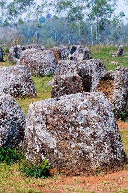 Düz kavanoz Laos, mezar veya türbelerin