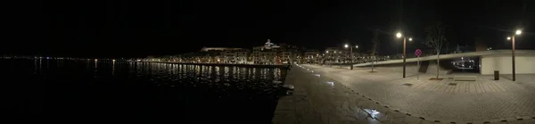 Paseando Por Paseo Marítimo Ibiza Por Noche — Foto de Stock