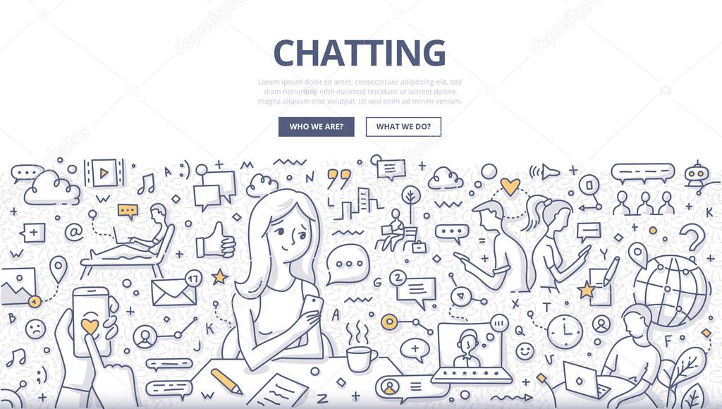 Chatting Doodle Concept