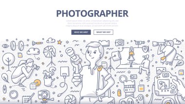 Fotoğrafçı Doodle kavramı