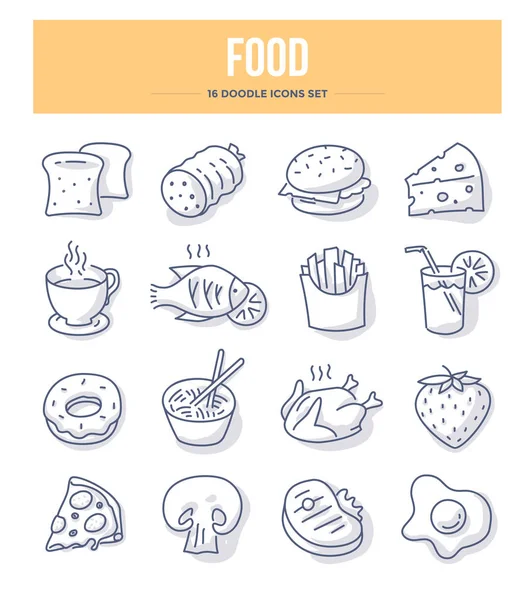 Food & drink doodle vector icons for website and printing materials