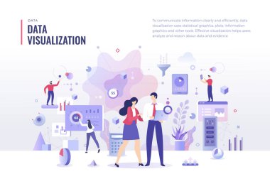 Veri görselleştirme düz Illustration kavramı