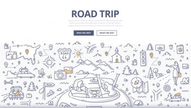 Road Trip Doodle Concept clipart
