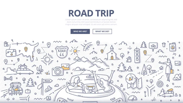 Road Trip Doodle Kavramı