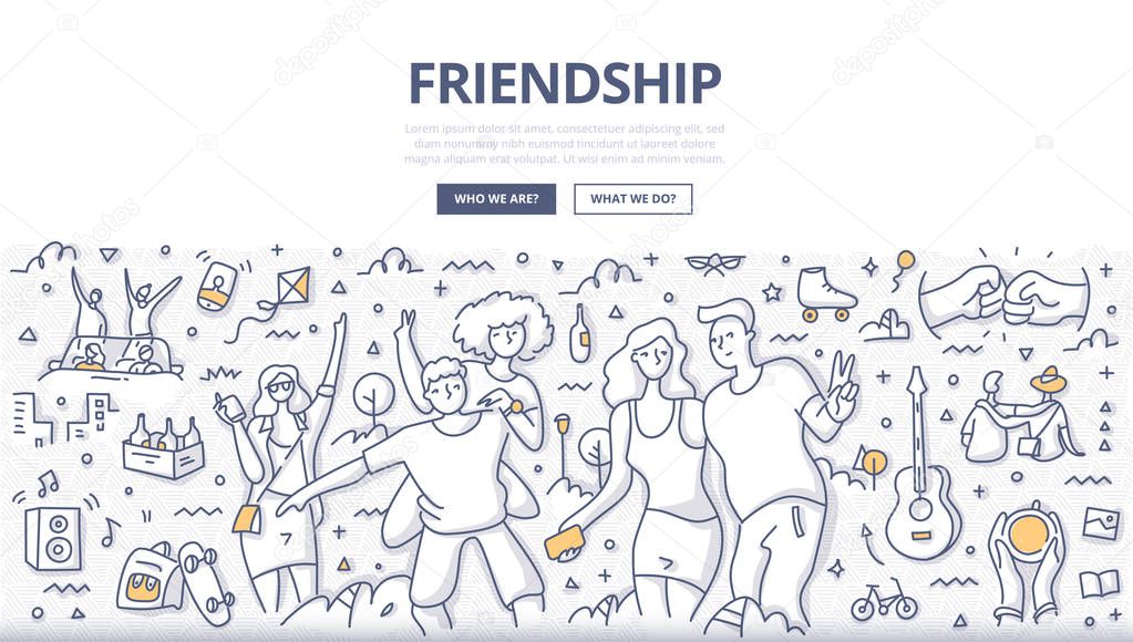 Friendship Doodle Concept