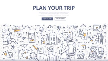 Seyahat Doodle Konseptinizi Planlayın