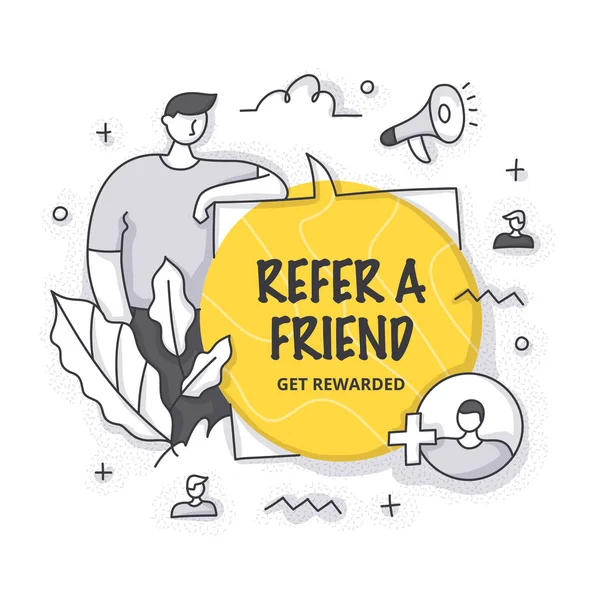 Refer a Friend Concept Royalty Free Stock Vectors