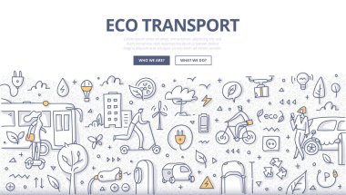 Eco Transport Doodle Concept clipart