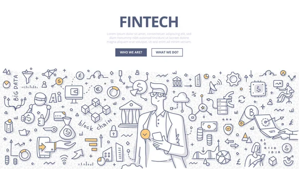 Fintech Och Ekonomistyrning Koncept Man Gör Betalningar Med Online Mobilbank Royaltyfria illustrationer