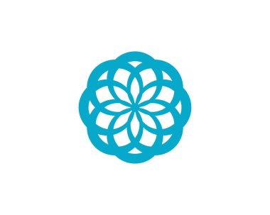 Güzellik vektör simge çiçek tasarım logo şablonu