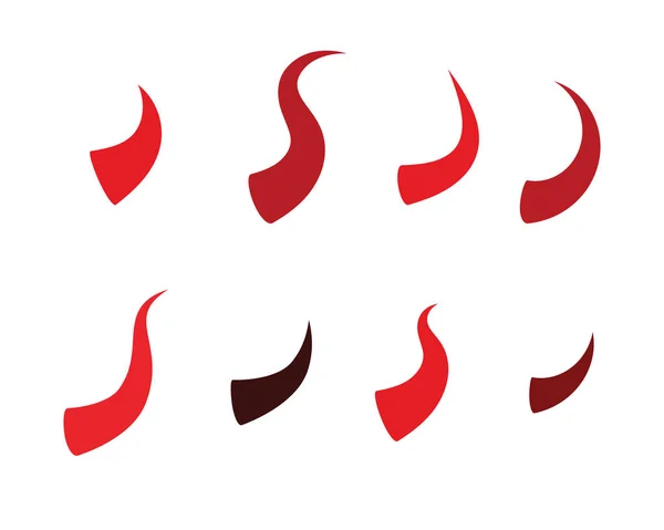 Şeytan boynuzu vektör simge tasarlamak şablonu