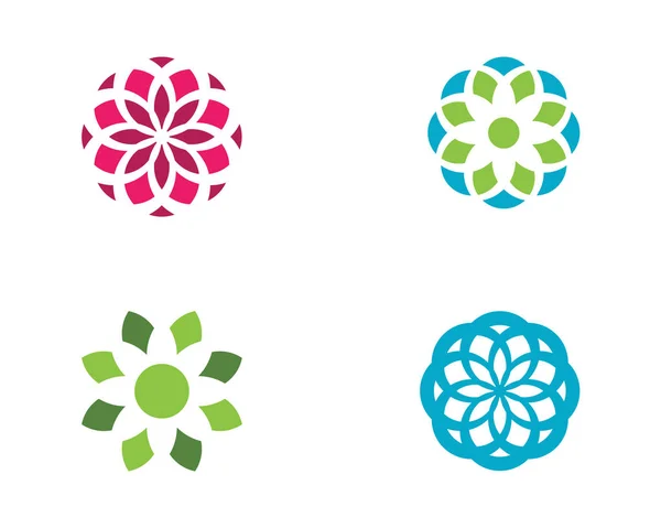 Schönheit Vektor Symbol Blumen Design Logo Vorlage — Stockvektor