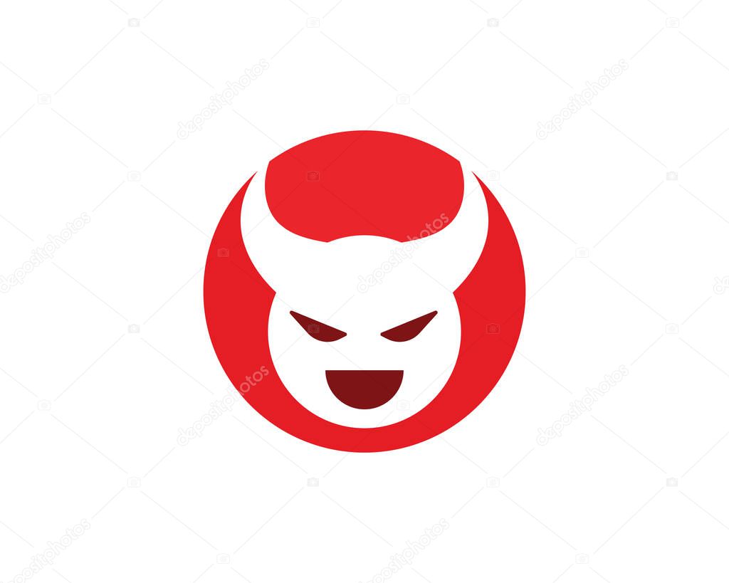 Devil horn Vector icon design illustration Template