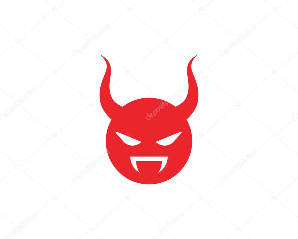 Devil horn Vector icon design illustration Template