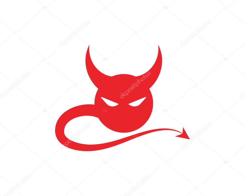 Devil horn Vector icon design illustration Template