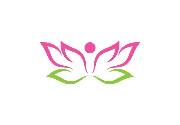 Güzellik Vektörü Çiçek Tasarımı Logo Şablonu Simgesi — Stok Vektör