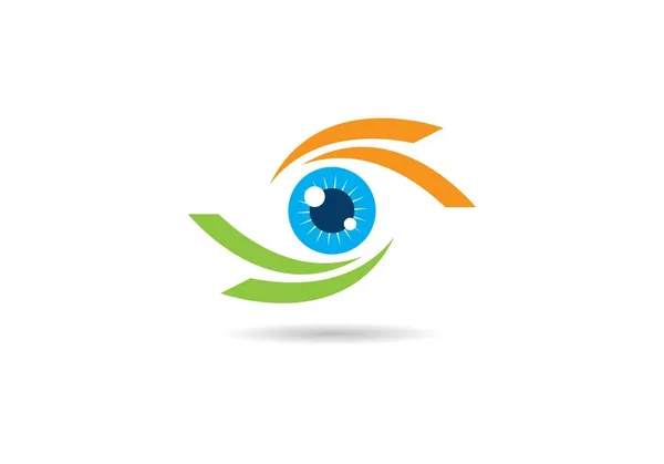 Branding Identitas Desain Logo Eye Care Vector - Stok Vektor