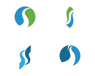 S harfi Logo şablonu vektör simge tasarlamak