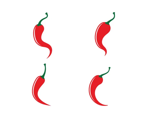 Red Hot Natural Chili Icon Vorlagenvektor Illustration — Stockvektor
