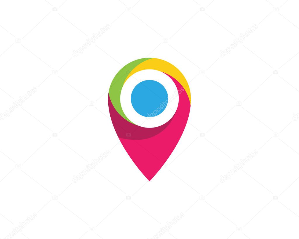 Location point icon logo vector illustration design 
