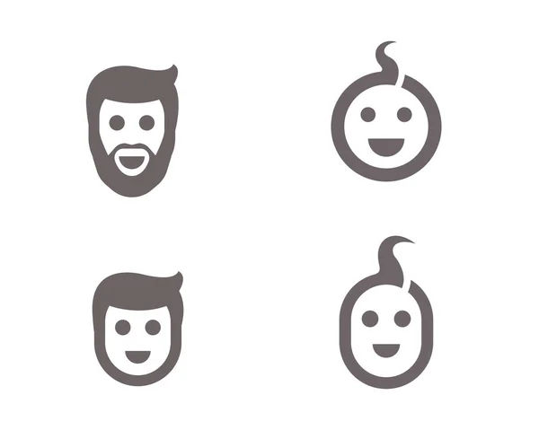 Ícones Avatar Ilustração Vetorial Pessoas Design Plano Personagens —  Vetores de Stock
