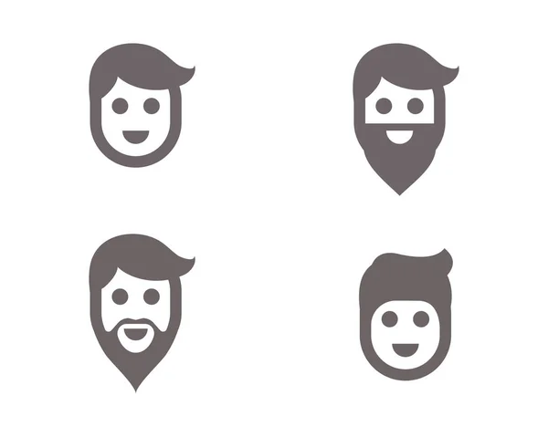 Ícones Avatar Ilustração Vetorial Pessoas Design Plano Personagens — Vetor de Stock