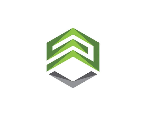 Εξάγωνο Λογότυπο Εικονογράφηση Διάνυσμα Πρότυπο Εικονιδίων — Διανυσματικό Αρχείο