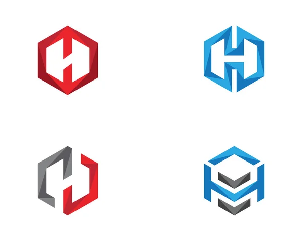 Logo Hexagon Illustration Icon Vektorvorlage — Stockvektor