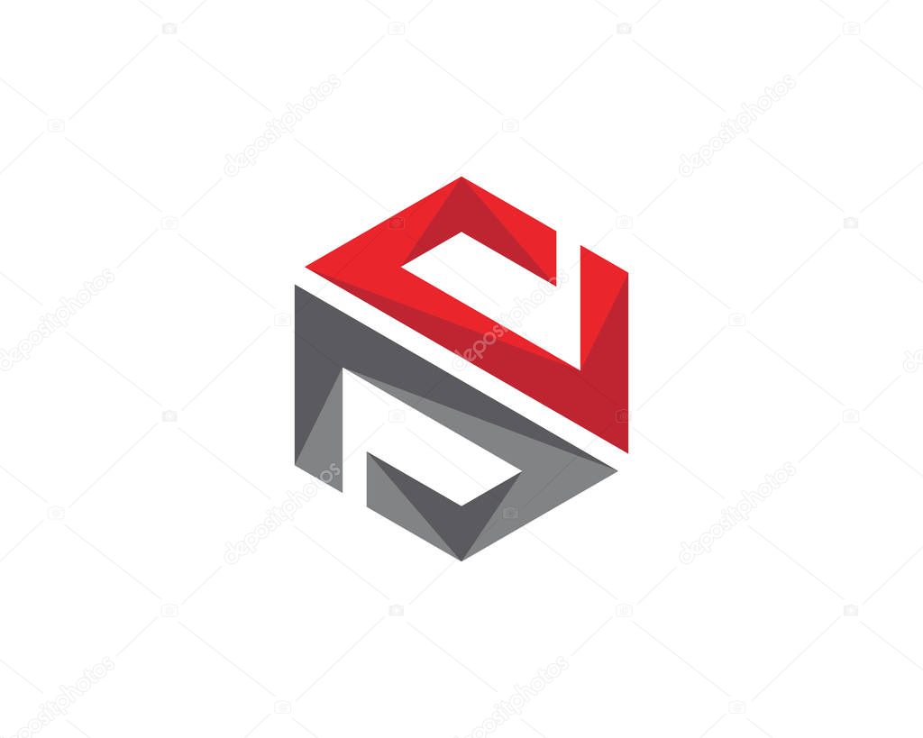 N Logo Hexagon illustration Icon Vector Template