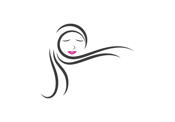 Modello Vettoriale Del Logo Hijab Islamico — Vettoriale Stock