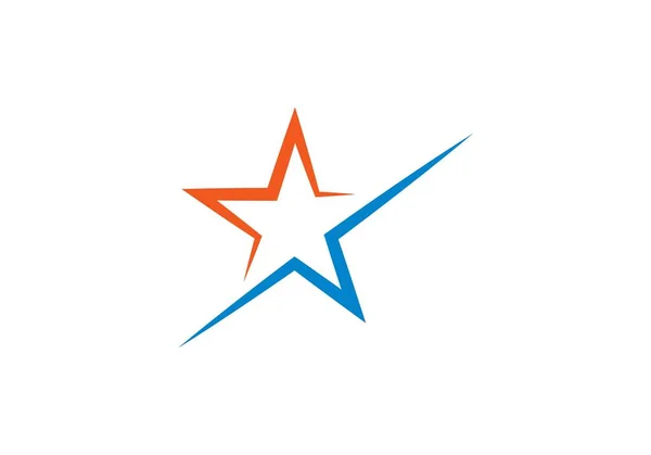 Desenho Ilustração Ícone Vetor Modelo Logotipo Estrela — Vetor de Stock