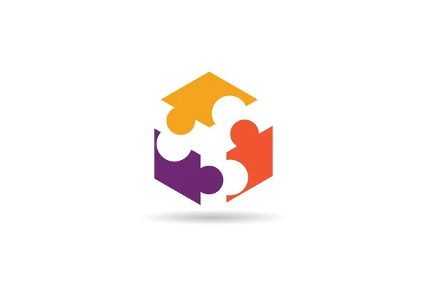 Adopción Cuidado Comunidad Logo Plantilla Vector Icono — Archivo Imágenes Vectoriales