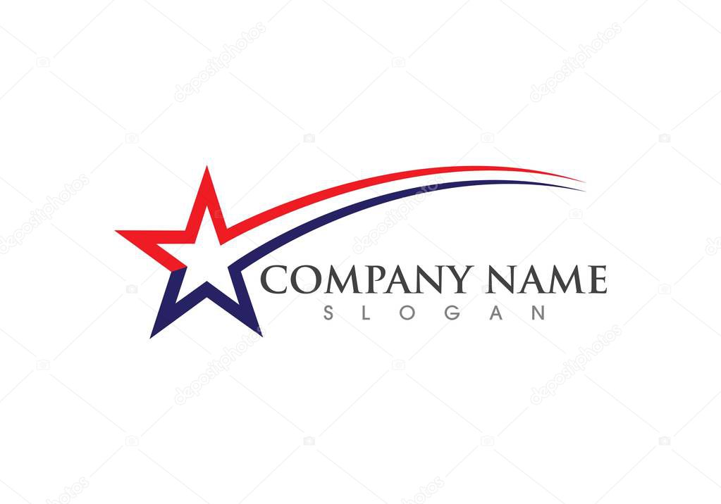 Star logo template vector icon illustration design