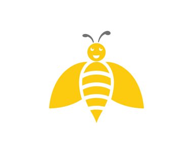 Arı Logo Şablonu vektör çizimi tasarımı