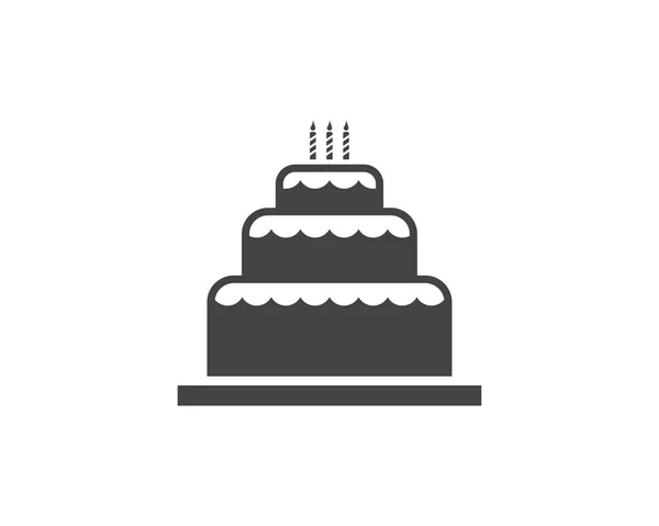 Kuchen Zeichen Symbol Vektor Illustration Design Vorlage — Stockvektor