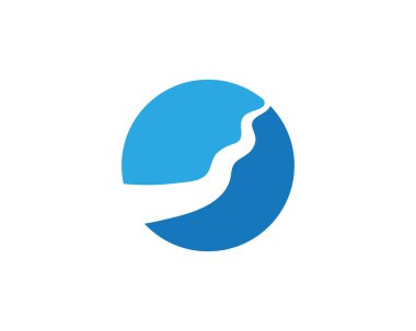 River Logo Şablonu vektör çizimi tasarımı