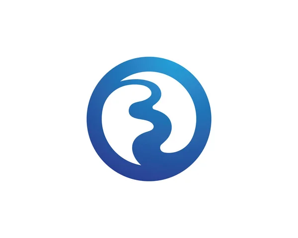 Дизайн Векторных Иконок Логотипа Реки — стоковый вектор