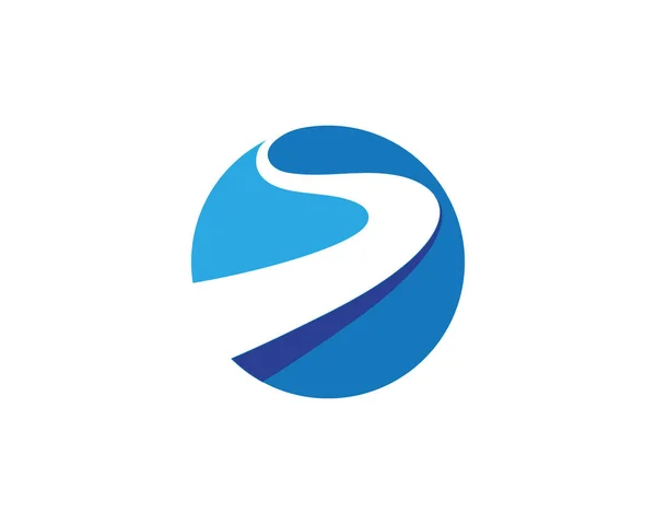 Fluss Logo Vorlage Vektor Symbol Illustration Design — Stockvektor