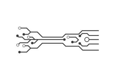 Circuit Logo Şablonu vektör resimleme simgesi tasarımı