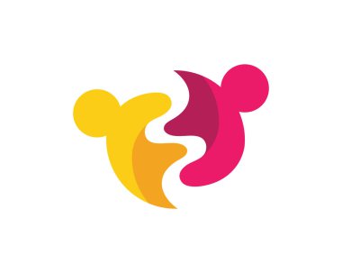 Topluluk, ağ ve sosyal simge tasarım şablonu